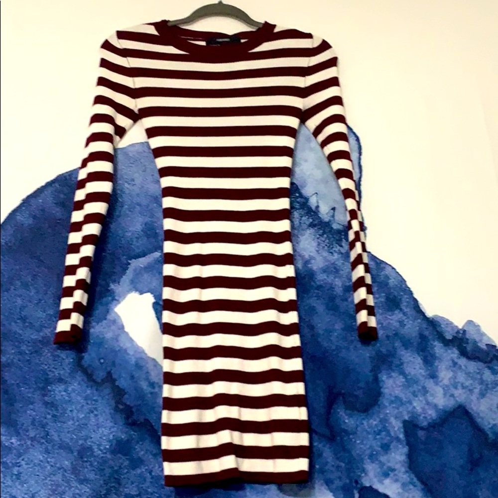 Striped body-con dress